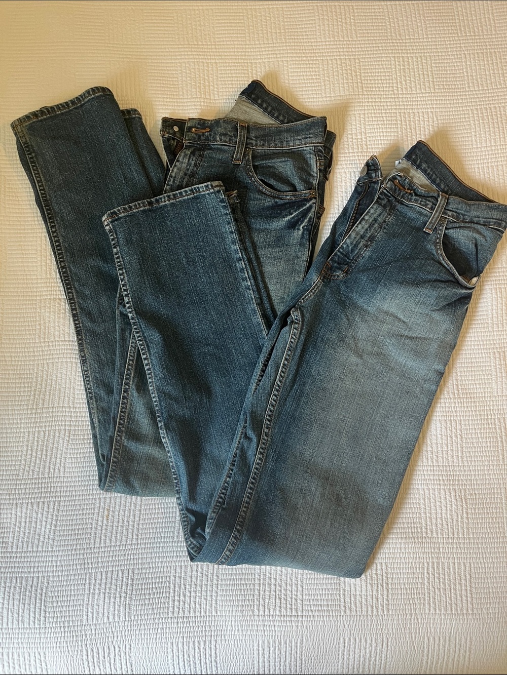 Arizona Jean Company Slim Straight Men's Jeans - Medium Blue Wash - 2 PAIRS!